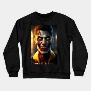 Zombie Scary face Crewneck Sweatshirt